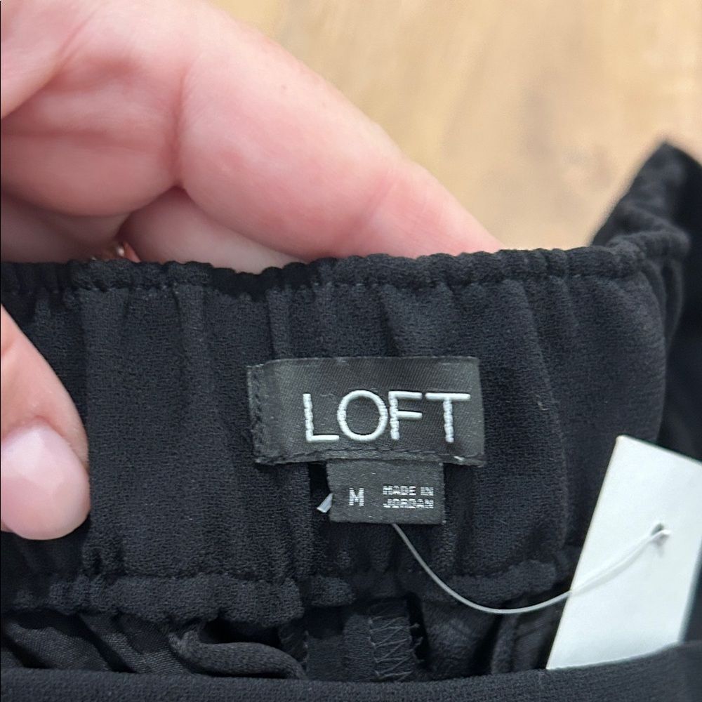 NWT LOFT Black Wide-Leg Trousers, Size Medium - Picture 9 of 10